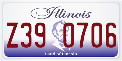 IL license plate Z390706