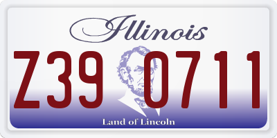 IL license plate Z390711