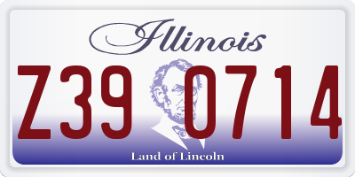 IL license plate Z390714