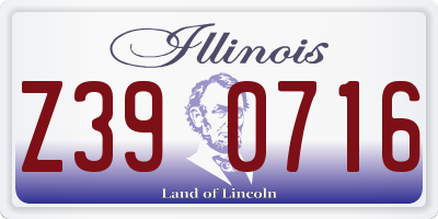 IL license plate Z390716