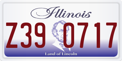 IL license plate Z390717