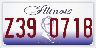 IL license plate Z390718