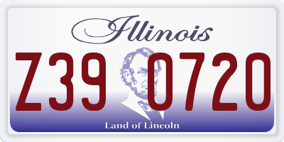 IL license plate Z390720