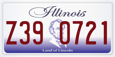 IL license plate Z390721