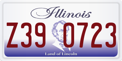 IL license plate Z390723