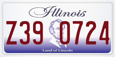IL license plate Z390724
