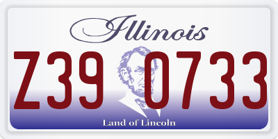IL license plate Z390733