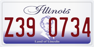 IL license plate Z390734