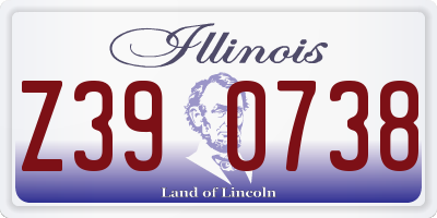 IL license plate Z390738