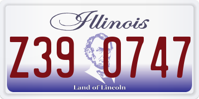 IL license plate Z390747