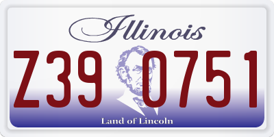 IL license plate Z390751