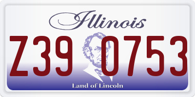 IL license plate Z390753