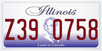 IL license plate Z390758