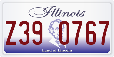 IL license plate Z390767