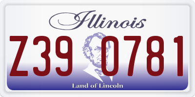 IL license plate Z390781