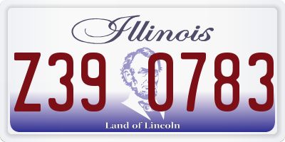 IL license plate Z390783