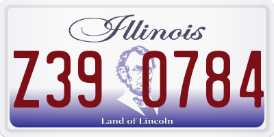 IL license plate Z390784