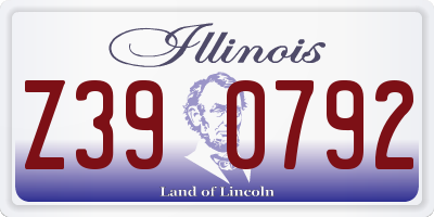 IL license plate Z390792