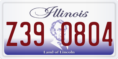 IL license plate Z390804