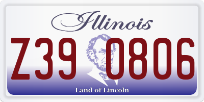 IL license plate Z390806