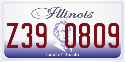 IL license plate Z390809