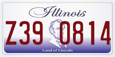 IL license plate Z390814