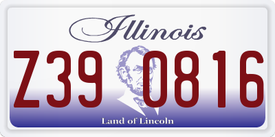 IL license plate Z390816