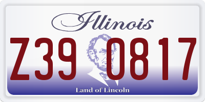 IL license plate Z390817