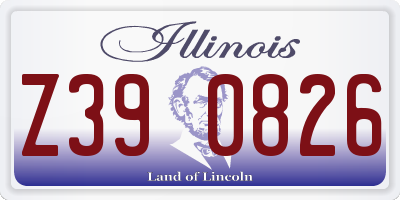 IL license plate Z390826