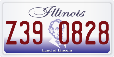 IL license plate Z390828
