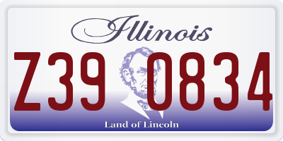 IL license plate Z390834