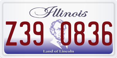 IL license plate Z390836