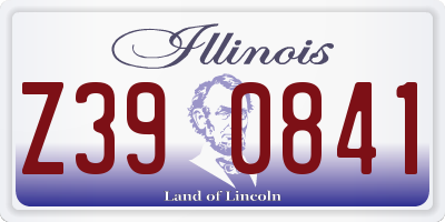 IL license plate Z390841