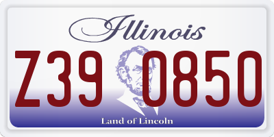 IL license plate Z390850