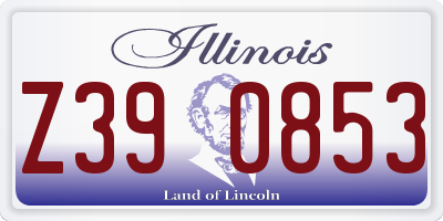 IL license plate Z390853