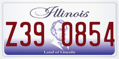 IL license plate Z390854