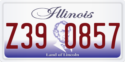 IL license plate Z390857