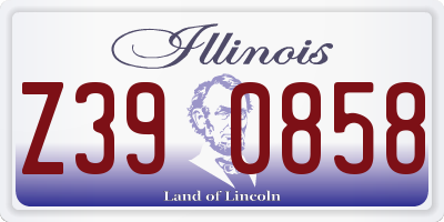 IL license plate Z390858