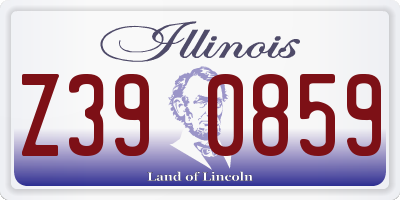 IL license plate Z390859