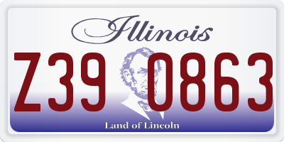 IL license plate Z390863