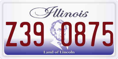 IL license plate Z390875