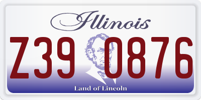 IL license plate Z390876