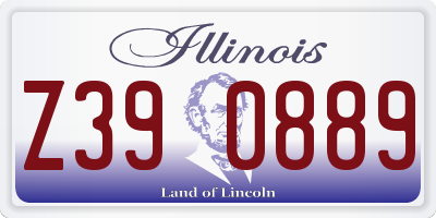 IL license plate Z390889