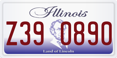 IL license plate Z390890