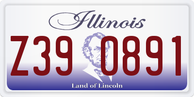 IL license plate Z390891