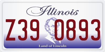 IL license plate Z390893
