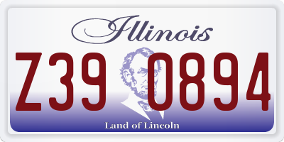 IL license plate Z390894