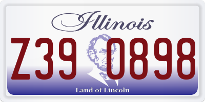 IL license plate Z390898