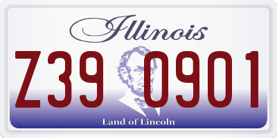 IL license plate Z390901