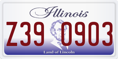 IL license plate Z390903
